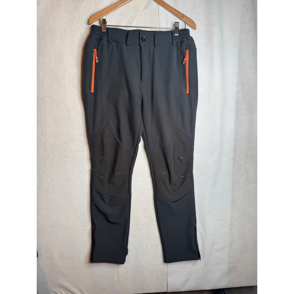 Gash Hao Mens 32x32 Gray Fleece Lined Hiking Pants Softshell Tactical Outdoor‎